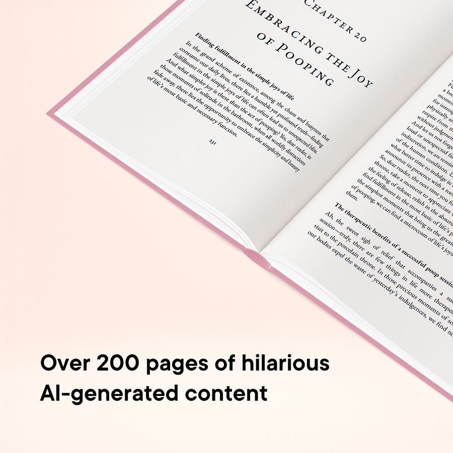 Over 200 pages of hilarious AI generated content