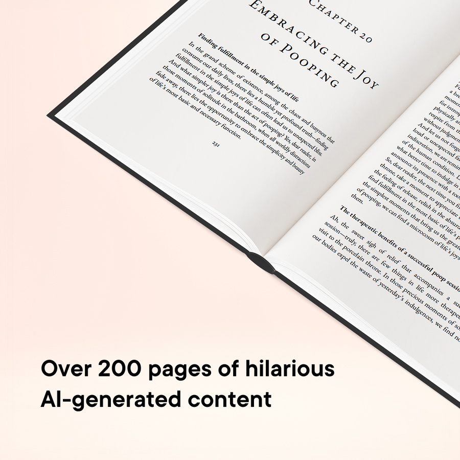Over 200 pages of hilarious AI generated content