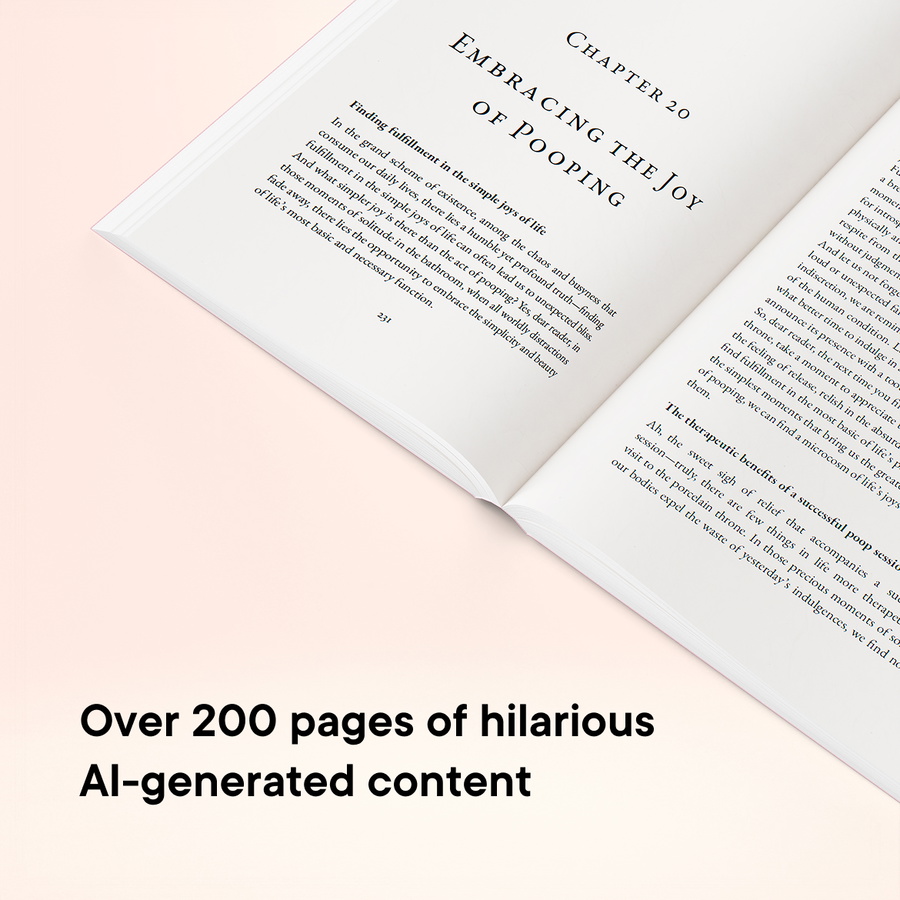 Over 200 pages of hilarious AI generated content