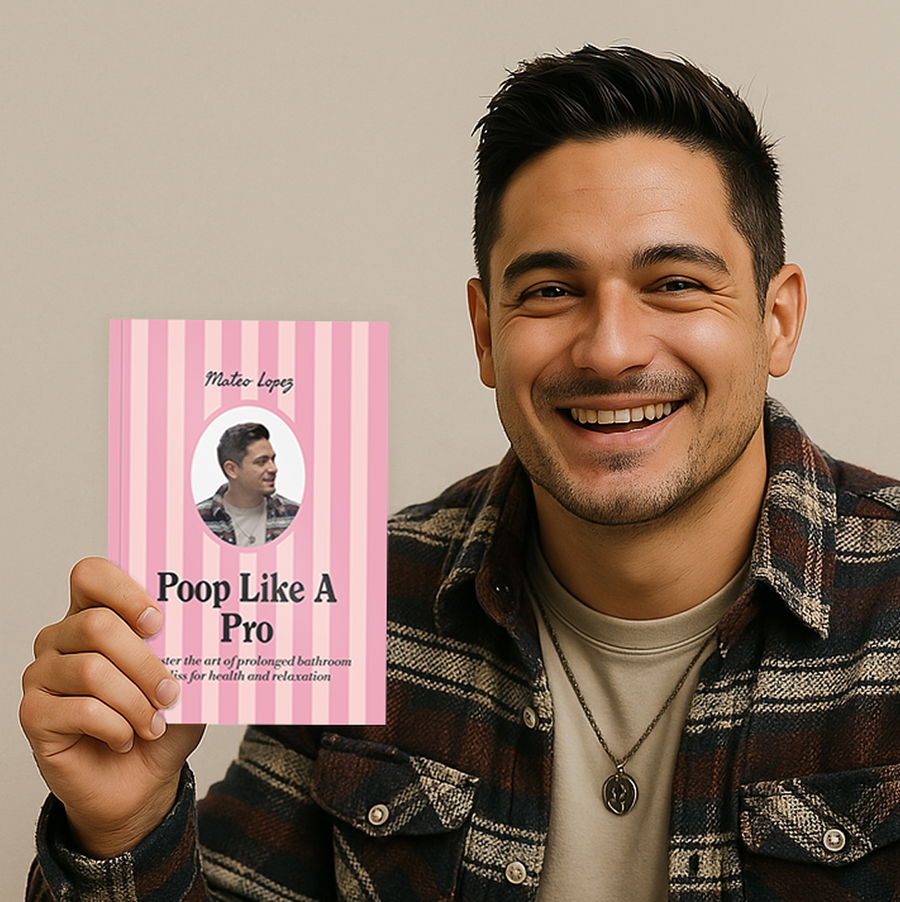 Person holding a personalized gag gift book