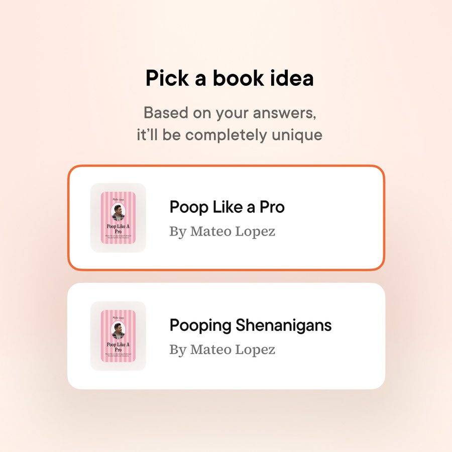 Pick a book idea