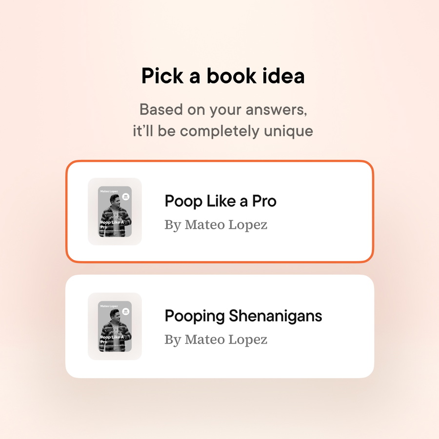 Pick a book idea