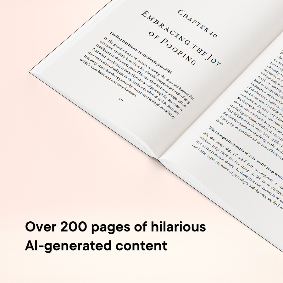 Over 200 pages of hilarious AI generated content