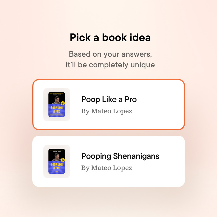 Pick a book idea